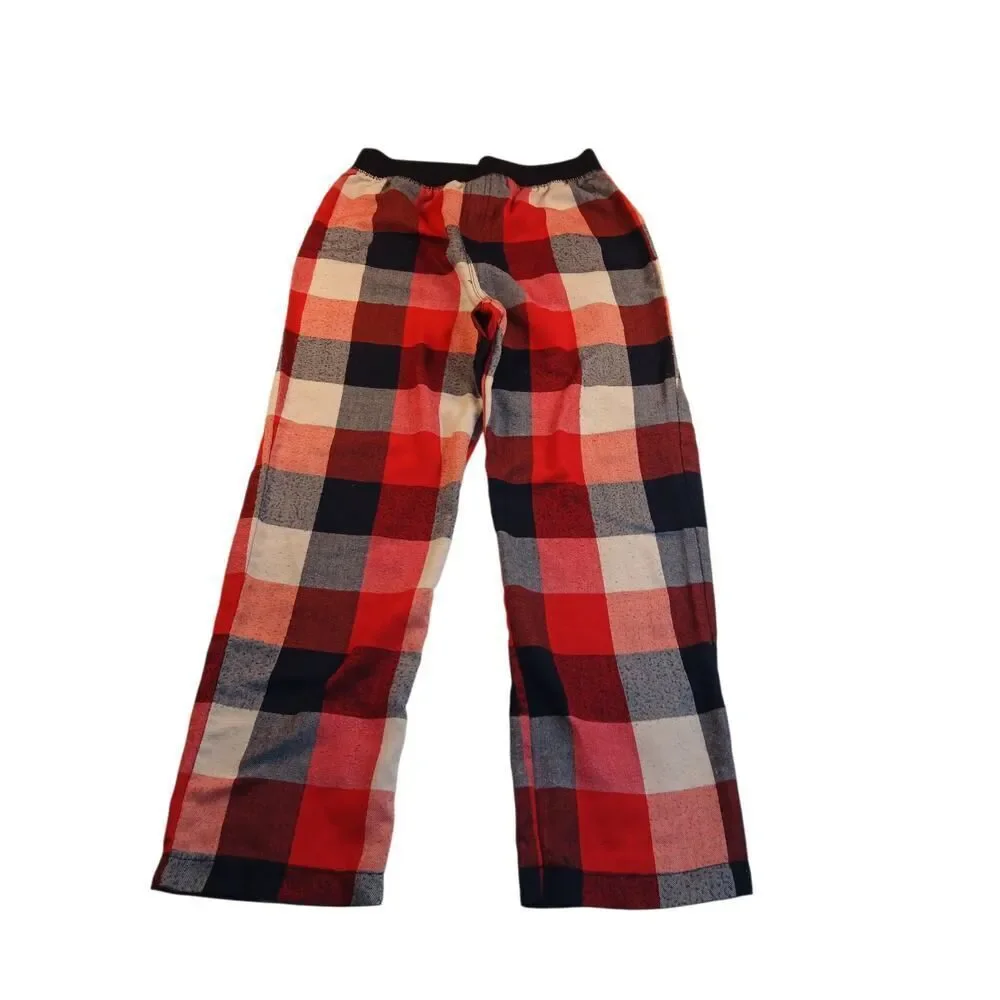 GAP KIDS Girls Lightweight Red & Black Plaid Pajama Pants - Size: 8